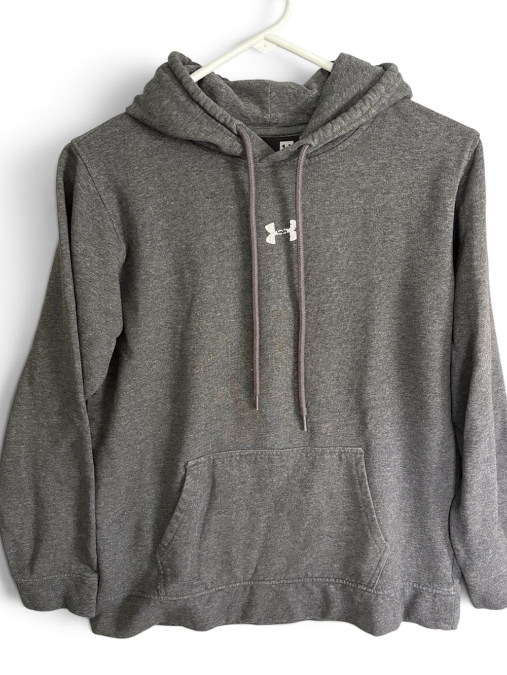 Under Armour Heather Gray Pullover Hoodie - Women's Large
